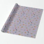 Papier Cadeau Moderne Texturé Violet Clair du Milieu du Siècle (Déroulé)