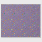Papier Cadeau Moderne Texturé Violet du Milieu du Siècle (Plat)