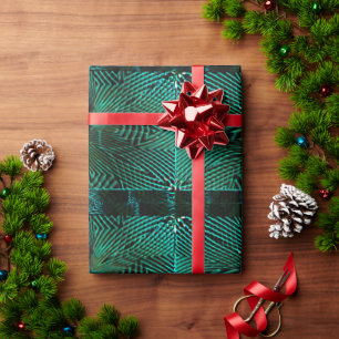 PAPIER CADEAU MODERNE UNE COULEUR FEUILLE VERTE