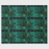 PAPIER CADEAU MODERNE UNE COULEUR FEUILLE VERTE (Plat)