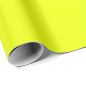 Papier Cadeau Moderne vert néon brillant uni simple cool (Coin rond)