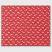 Papier Cadeau Moderne XOXO Rouge & Blanc Saint-Valentin (Plat)