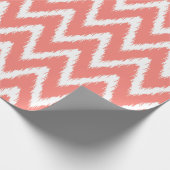 Papier Cadeau Modes asiatiques saumons Ikat Chevrons (Coin)