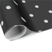 Papier Cadeau Modifier Pois gris N'importe quelle couleur Clique (Coin rond)