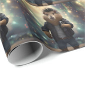 Papier Cadeau "Mohawk Capybara : Rockin' the River !" (Coin rond)