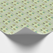 Papier Cadeau Moi et ma maison servons le lord au réchauffement  (Coin)