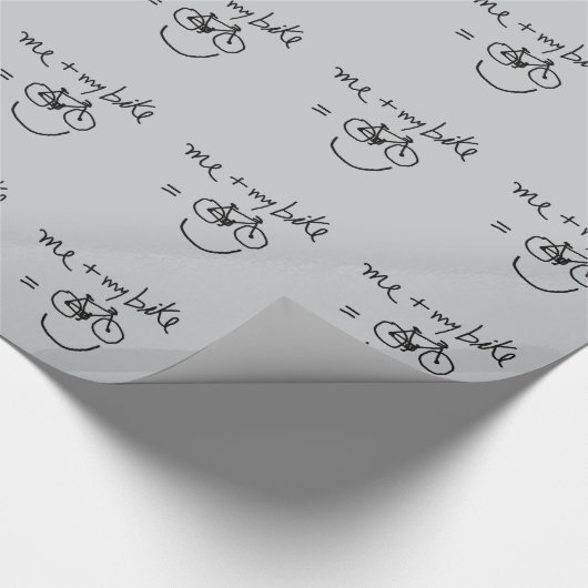 Papier Cadeau moi & mon vélo = bonheur (Coin)