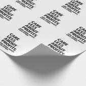 PAPIER CADEAU MOINS DE SOINS EN PROFITS (Coin)