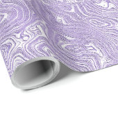 Papier Cadeau Moire de soie Petit Motif en Lavande Lilac (Coin rond)