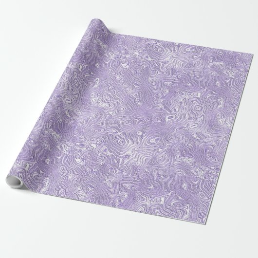 Papier Cadeau Moire de soie Petit Motif en Lavande Lilac (Déroulé)