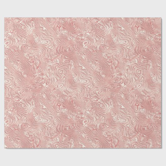 Papier Cadeau Moire de soie petit Motif en Peach (Plat)