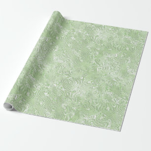 Papier Cadeau Moire de soie petit Motif en vert citron