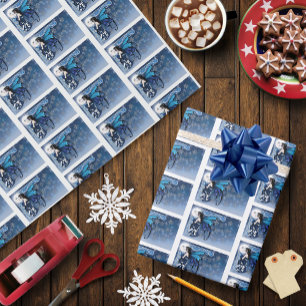 Papier Cadeau Mois d'hiver Fairy Blue