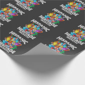 Papier Cadeau Mois du patrimoine hispanique drapeaux du pays (Coin)