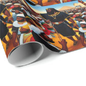 Papier Cadeau Moïse Emmène Le Peuple Hors D'Egypte Enveloppant D (Coin rond)