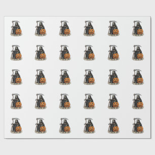 Papier Cadeau Moissonneur de l'amour Emploi Faucheuse Halloween