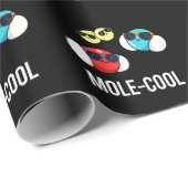 Papier Cadeau Mole-Cool Funny Molecule Pun Dark BG (Coin rond)