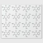 Papier Cadeau Molécule de caféine Chimie Café Atomes (Plat)