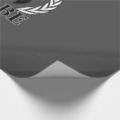 Papier Cadeau Molon Labe Casque spartiate Laurels Charbon (Coin)