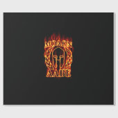 Papier Cadeau Molon Labe Laurels guerrier spartiate en feu (Plat)