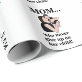 Papier Cadeau Mom Child Mother Birthday (Coin rond)