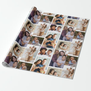 Papier Cadeau Moments en vedette : Personnalisable 6 Photo Colla
