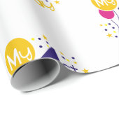 Papier Cadeau Mon 1er anniversaire (Coin rond)