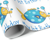 Papier Cadeau Mon 1er anniversaire (Coin rond)