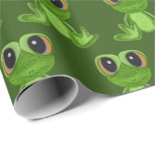 Papier Cadeau Mon ami Green Frog (Coin rond)