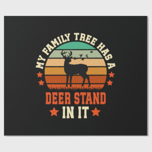 Papier Cadeau Mon Arbre Familial A Un Deer Stand dedans