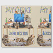 Papier Cadeau Mon bureau ressemble à ceci (Plat)