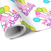 Papier Cadeau Mon ęr anniversaire (Coin rond)