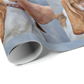 Papier Cadeau Mon meilleur ami Basset Hound (Coin rond)