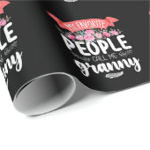 Papier Cadeau Mon peuple favori m'appelle la fête des mamans (Coin rond)