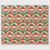 Papier Cadeau Mon premier Elf-Mas Christmas Red n Green (Plat)