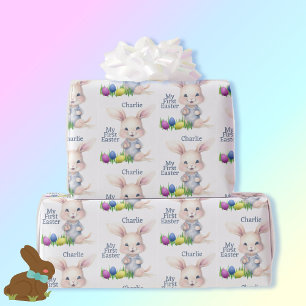 Papier Cadeau Mon premier lapin de Pâques Ajouter le nom de l'en