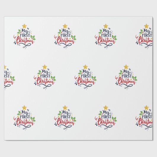 Papier Cadeau Mon premier Noël (Plat)