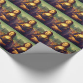 Papier Cadeau Mona Lisa Au Ruban Orange (Coin)