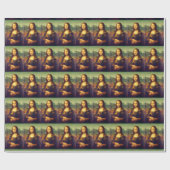 Papier Cadeau Mona Lisa Au Ruban Orange (Plat)