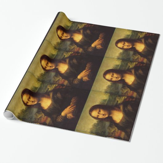 Papier Cadeau Mona Lisa de Leonardo da Vinci (Déroulé)
