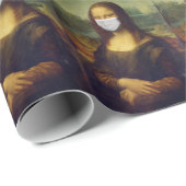 Papier Cadeau Mona Lisa masquée 2020 (Coin rond)