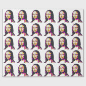 PAPIER CADEAU MONA LISA POP ART (Plat)