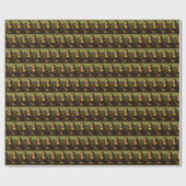 Papier Cadeau Mona Lisa soufflant de bulle rose (Plat)