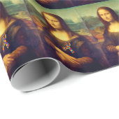 Papier Cadeau Mona Lisa With Puzzle (Coin rond)