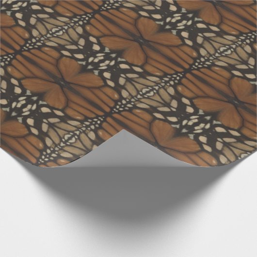 Papier Cadeau Monarque Papillon Aile Fermer Répéter Motif (Coin)
