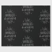 Papier Cadeau monde blanc meilleure mère mère jour (Plat)