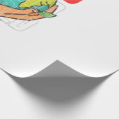 Papier Cadeau Monde – Conception de Globe d'Aventure de Voyage (Coin)