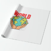 Papier Cadeau Monde – Conception de Globe d'Aventure de Voyage (Déroulé)