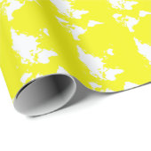 Papier Cadeau Monde Élégant Citron (Coin rond)