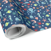 Papier Cadeau Monde marin (Coin rond)